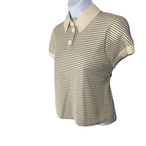 KIRIOUS Los Angeles Striped/Collared CropTop Womans Size S - Picture 3 of 8